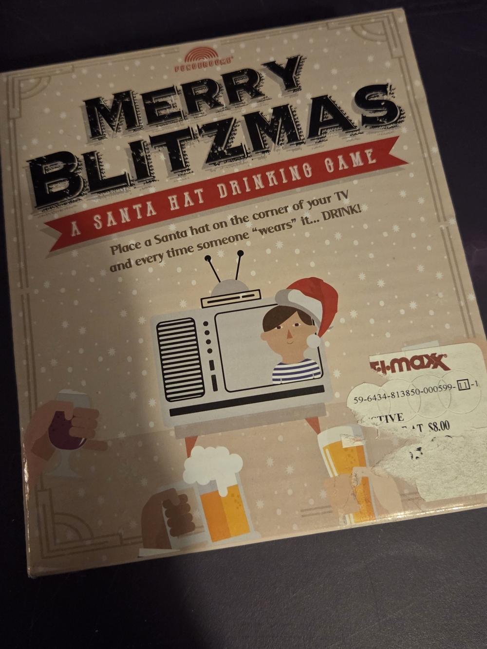Merry Blitzmas Santa Hat Drinking Game